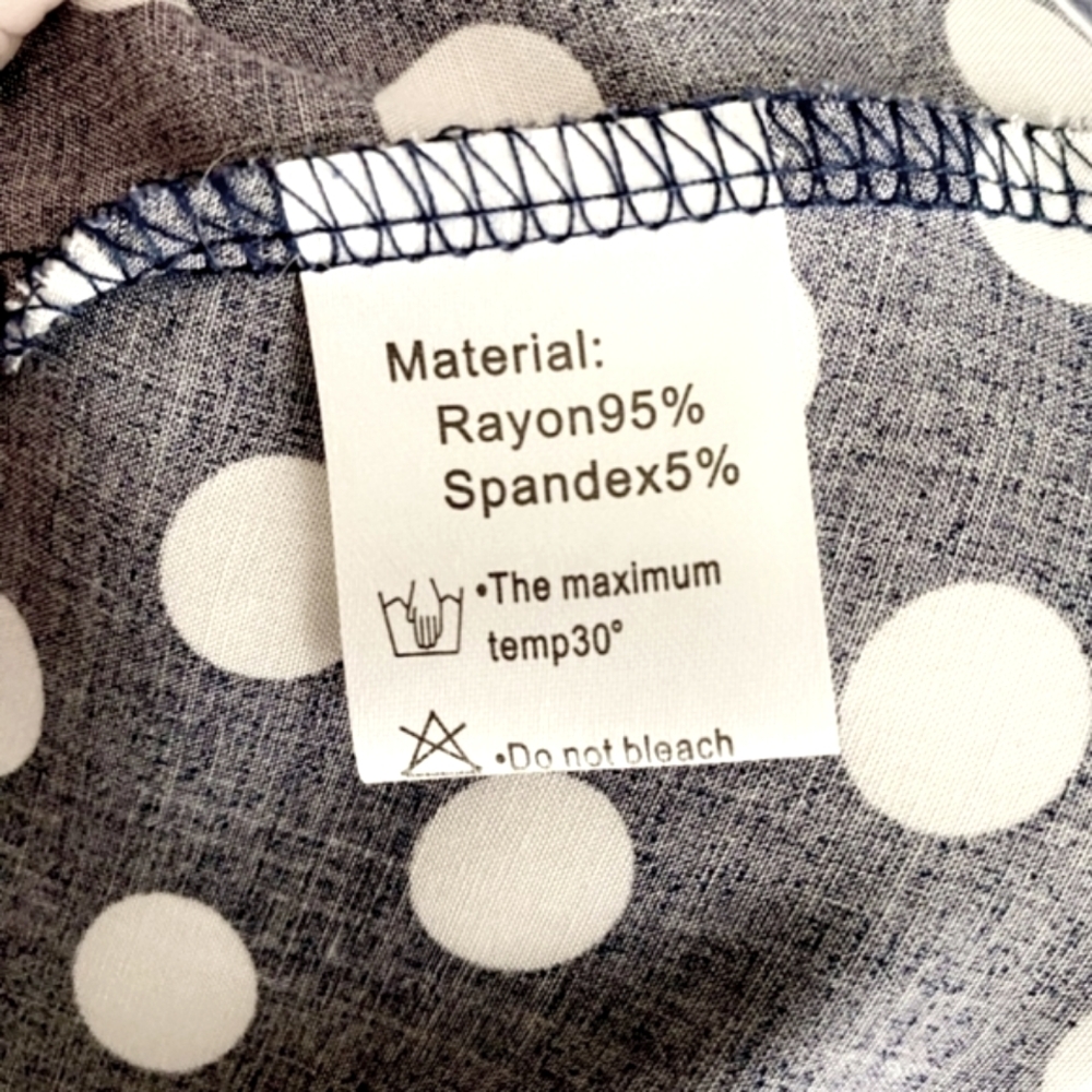 Grecelle Wrap Dress - Navy with White Polka Dots - NWT - Picture 6 of 6
